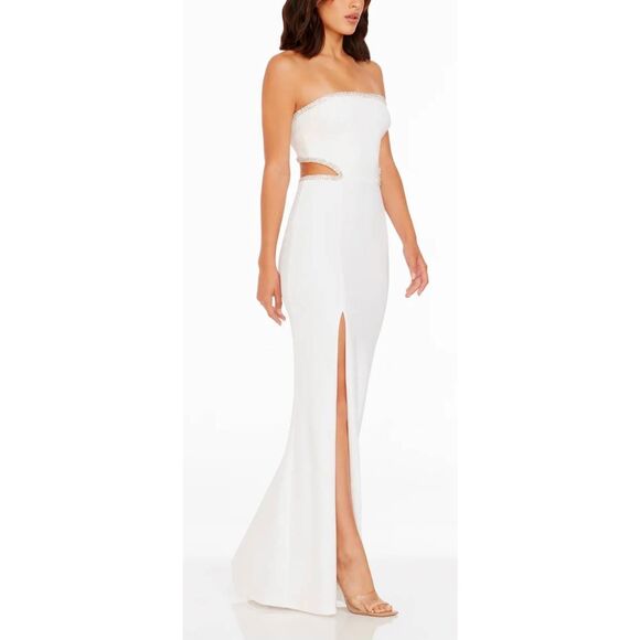 Dress the Population Ariana Gown Size Small Mermaid Silhouette Strapless Design - Picture 1 of 11